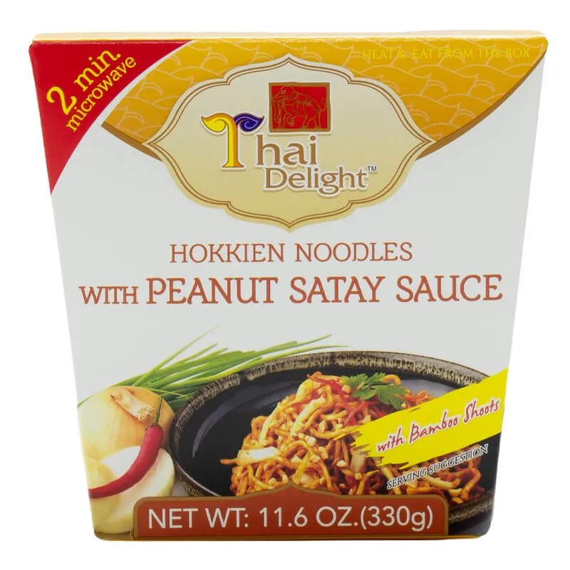[THD002] THAI DELIGHT HOKKIEN NOODLES WITH PEANUT SATAY SAUCE 6x330G
