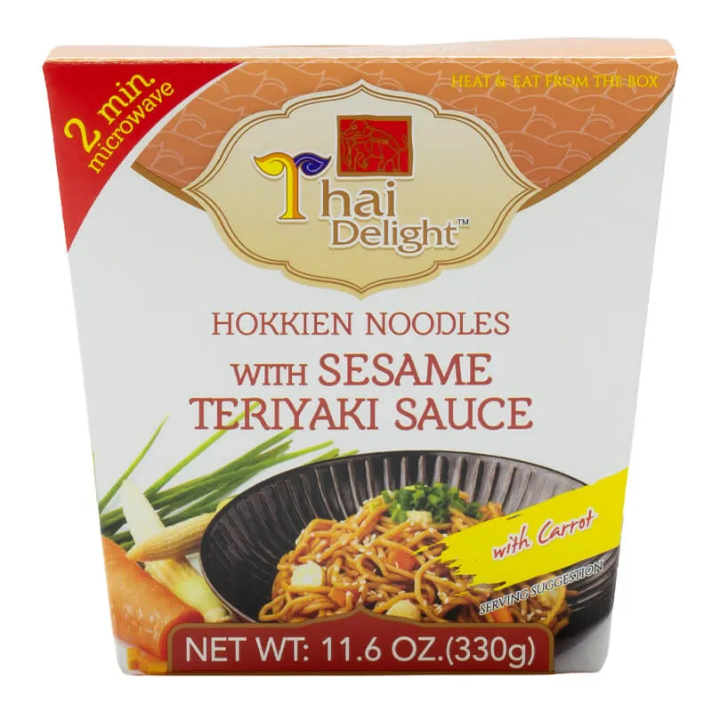 [THD003] THAI DELIGHT HOKKIEN NOODLES WITH SESAME TERIYAKI SAUCE 6x330G